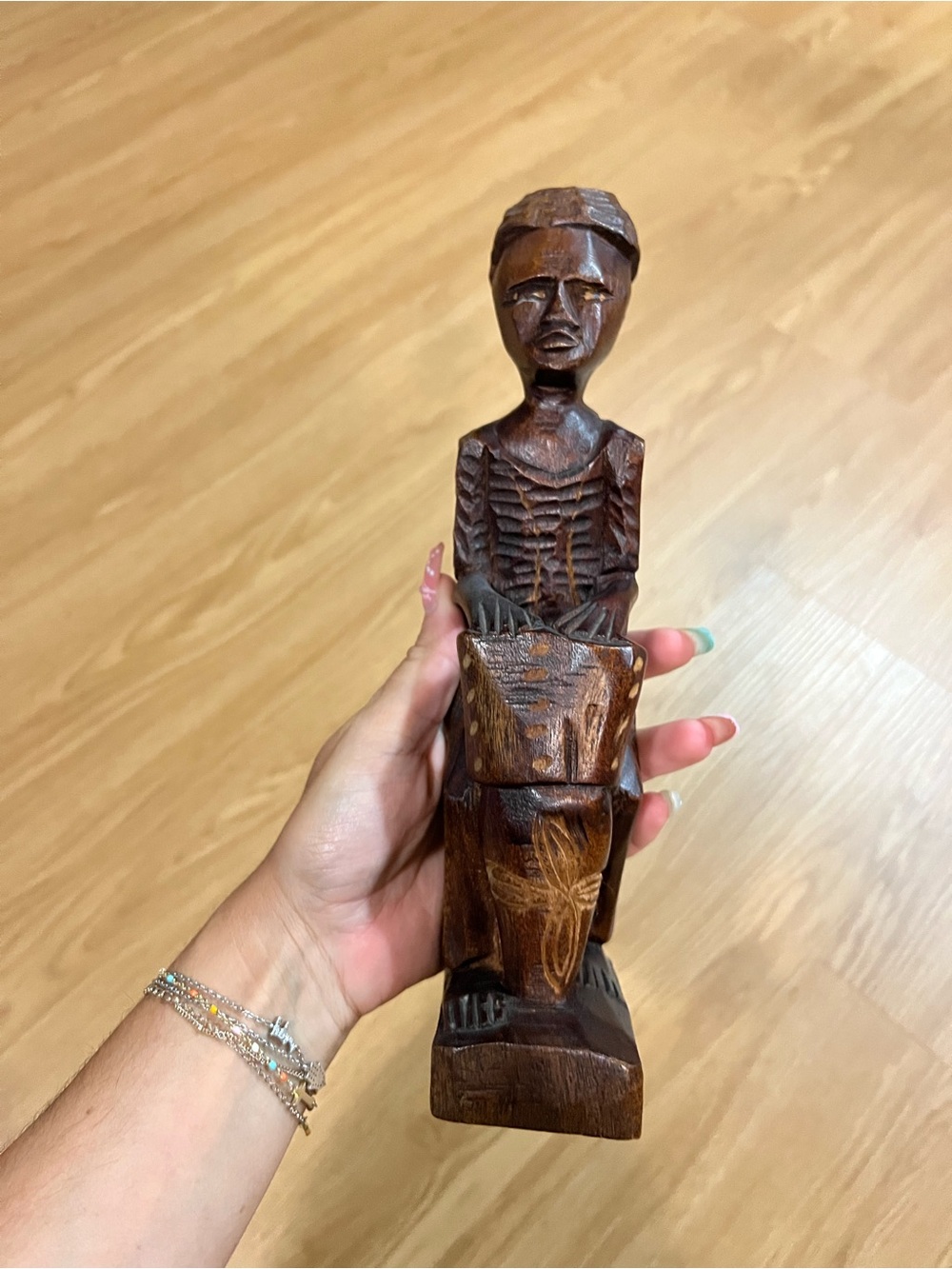 hand-carved wooden figure from Africa
